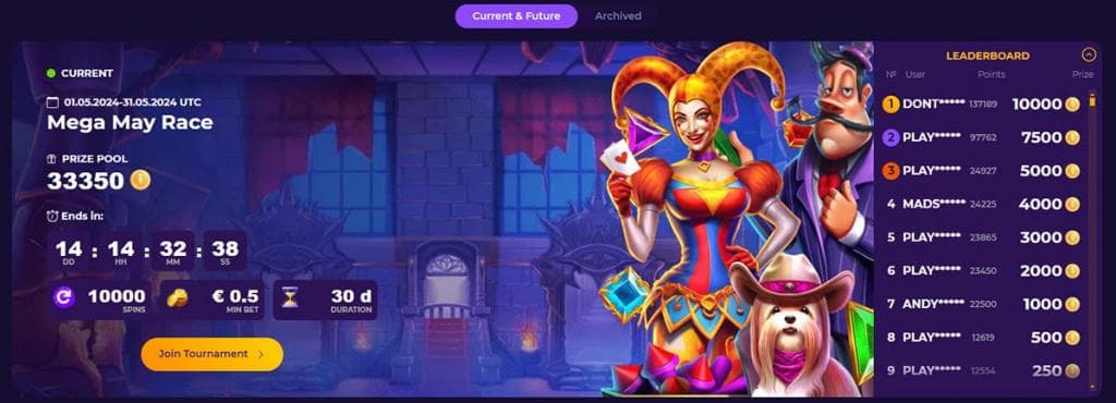 iwild casino, tournaments